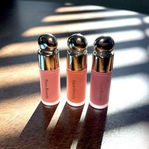 Rare Beauty mini blush trio bundle. Bliss-Peace-Hope. Used once or twice only.